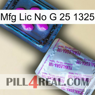 Mfg Lic No G 25 1325 37